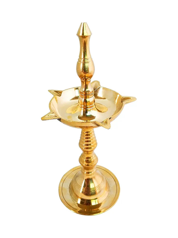 Traditional Brass Kerala Samai Diya Lamp ( 6Inch) – Handcrafted Pooja Deepam (Copy) (Copy)